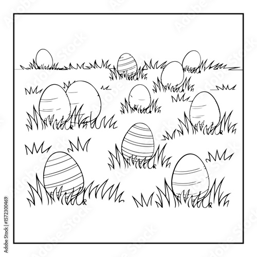 black and white easter day coloring pages
