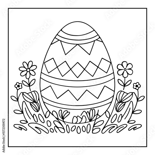 black and white easter day coloring pages