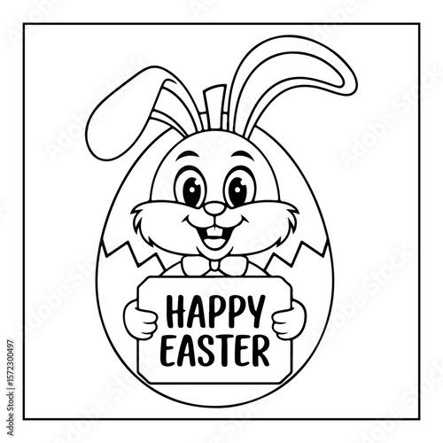 black and white easter day coloring pages