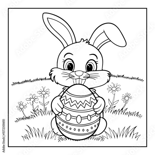 black and white easter day coloring pages