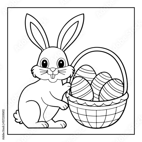 black and white easter day coloring pages