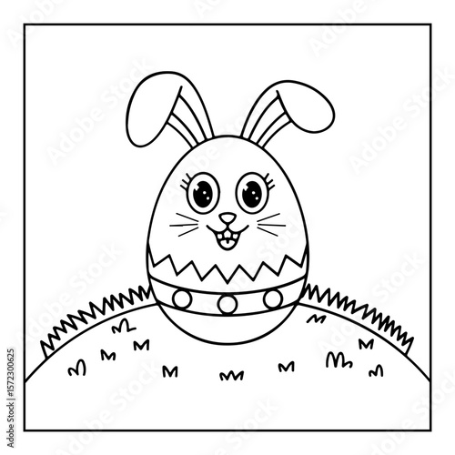 black and white easter day coloring pages