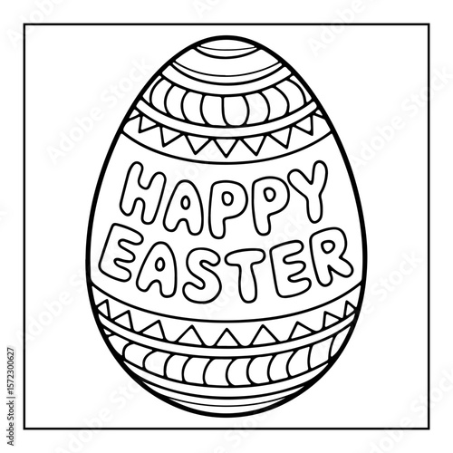 black and white easter day coloring pages