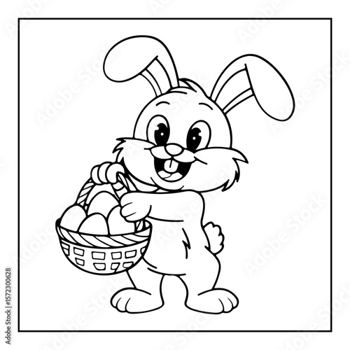 black and white easter day coloring pages