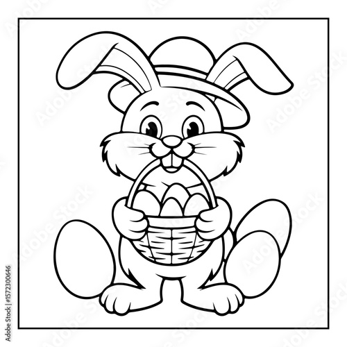 black and white easter day coloring pages