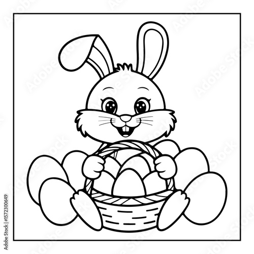 black and white easter day coloring pages