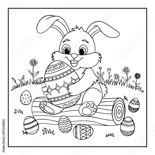 black and white easter day coloring pages