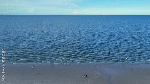Beach and the sea and people