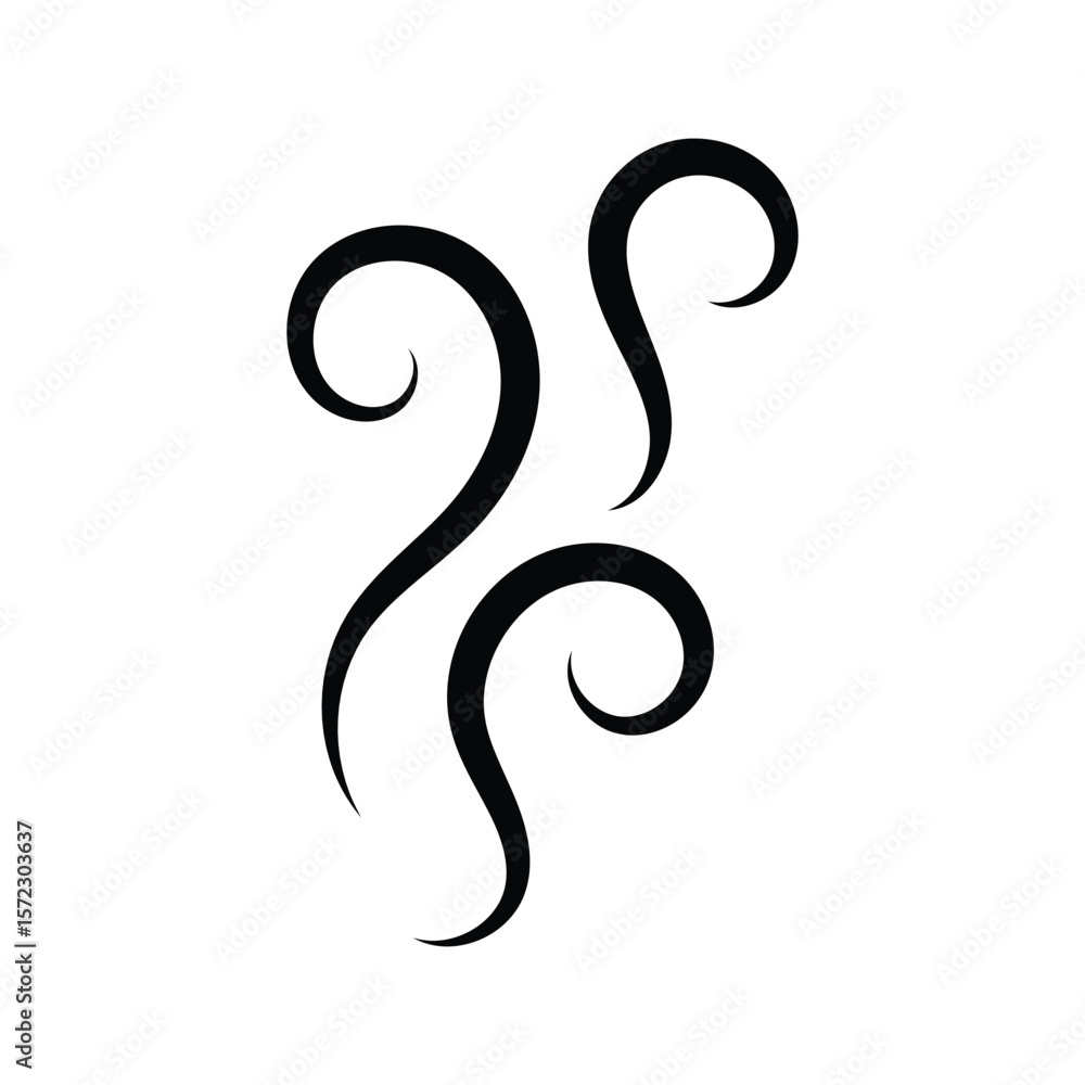 Obraz premium Smell icons. Cooking steam or warm aroma smell mark, steaming vapor odor symbols.