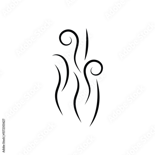 Smoke and Steam Icon Set. Hot Vapor, Smell, and Aroma Symbols. Cooking Fume and Warm Air Vector Collection.