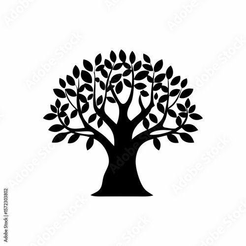 creative Silhouette simple Ficus (Fig Tree) Vector Illustration