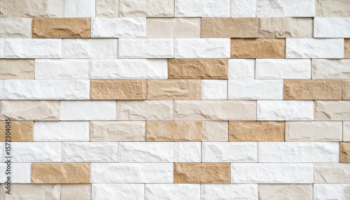 Fototapeta Naklejka Na Ścianę i Meble -  home decorative 3d elevation wall tiles design, Seamless Ceramic Tiles Designs, Seamless Ceramic Wall tiles design Natural Stone Bricks wallpaper design Home decorative 3d elevation Background.
