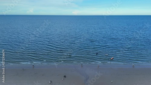 Blue sea coast and beach