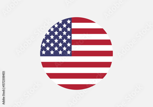 Círculo con bandera de Estados Unidos de América