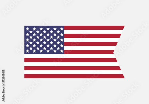 Bandera de los Estados Unidos de América con recorte triangular