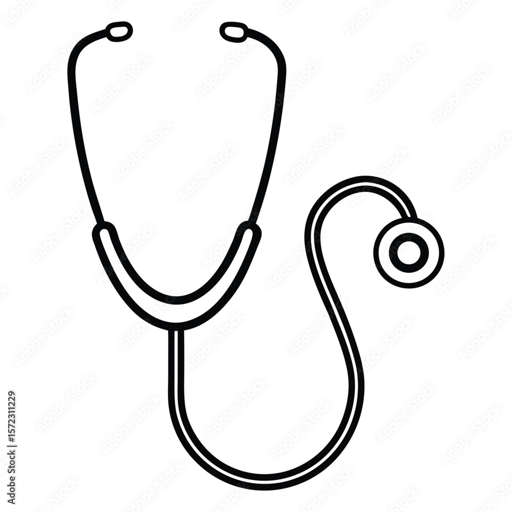 Stethoscope Icon Design for Healthcare Medical Professionals and Diagnostic Equipment Representation Stethoscope Icon Design for Healthcare Medical Professionals and Diagnostic Equipment Representation