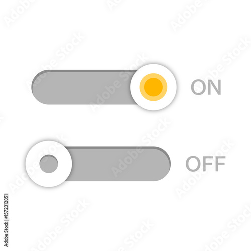 シンプルなトグルボタンのベクターイラスト_09