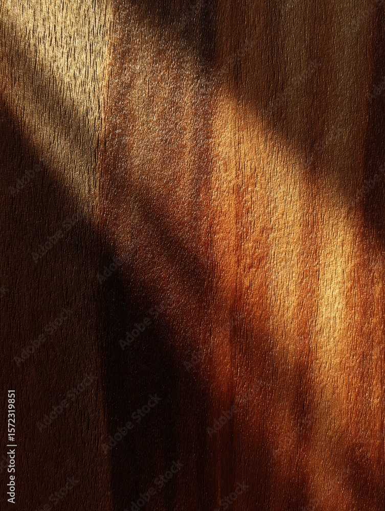 Fototapeta premium Warm Light Casting Shadows on Beautiful Wooden Surface Texture