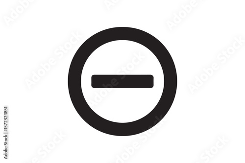 Free Download Minus Remove Sign icon silhouette vector with white background - GFXLoad