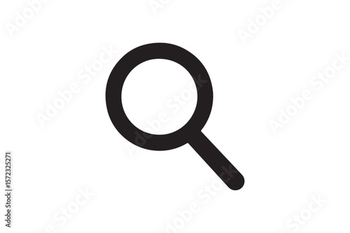 Wallpaper Mural Search Magnifier Sign icon silhouette vector with white background Torontodigital.ca