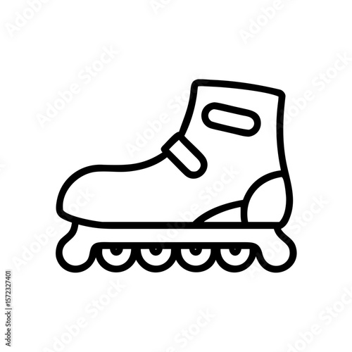 Rollerblades icon on transparent background  