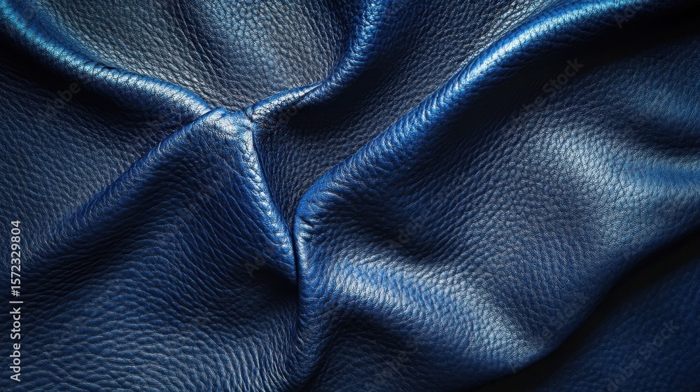 Naklejka premium Luxurious Deep Blue Leather Texture.