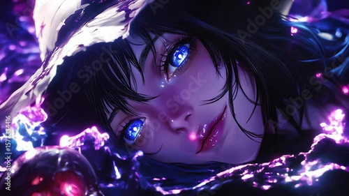 Beautiful anime girl wallpaper background