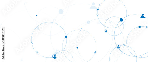 Vectors Big data visualization, Plexus circles connection for global communication and technology futuristic internet network speed connection white background. 