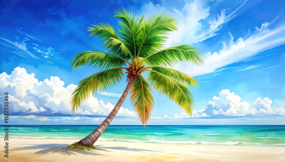 Obraz premium Tropical Beach Icon
