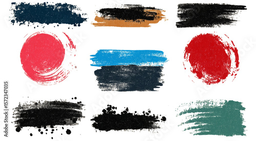 pastel hand drawn artistic graphic elements, grungy shapes set. Textured stripes, scribbles, lines collection.