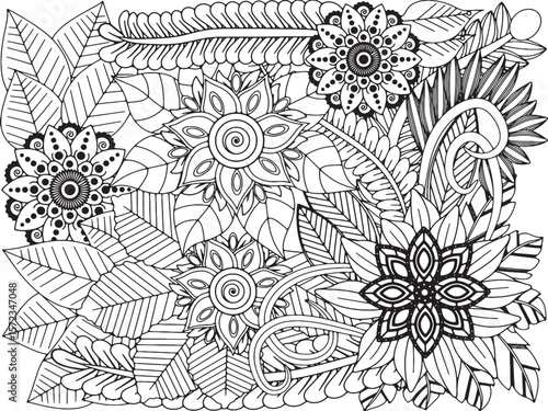 Flowers Coloring Pages For Adultes