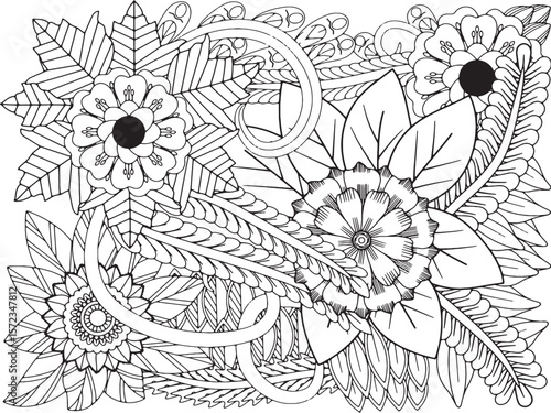 Flowers Coloring Pages For Adultes