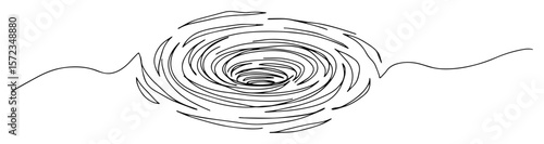 whirlpool in ocean hand drawn vector