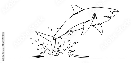 shark jumping out of water
