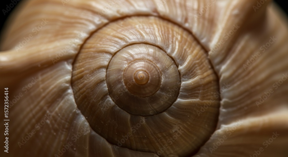 Close-Up Detailed Beige Spiral Seashell Texture Close-Up Detailed Beige Spiral Seashell Texture