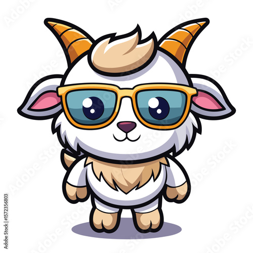 Cute goat wearing sunglasses (1)