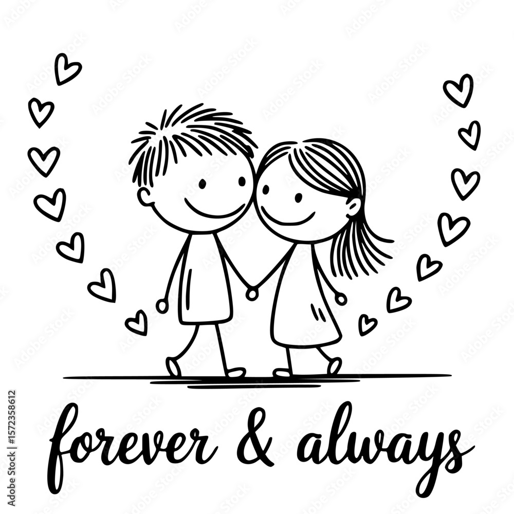 Romantic Sunset Just Married Banner Wedding Carriage Vector Graphics