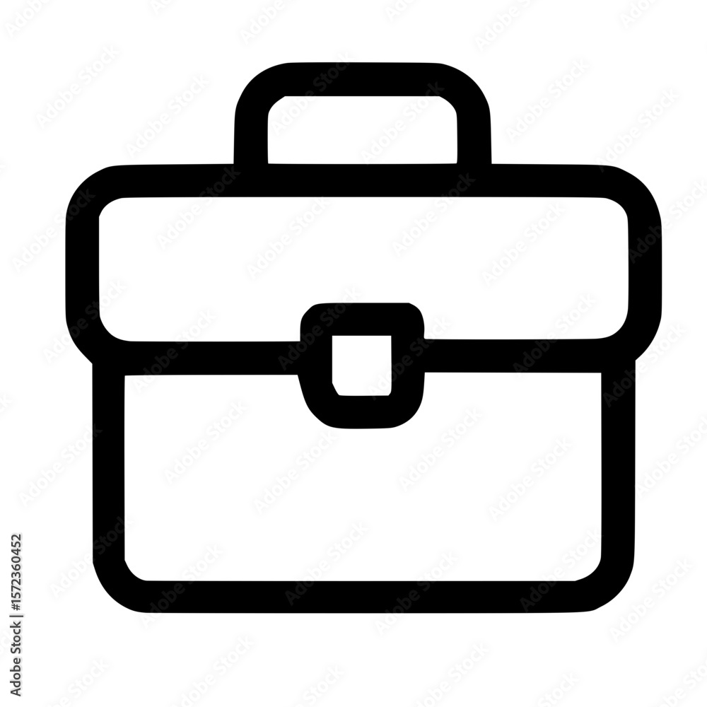 Simple Line Art Briefcase Business Suitcase Bag Handle Icon Symbol Simple Line Art Briefcase Business Suitcase Bag Handle Icon Symbol