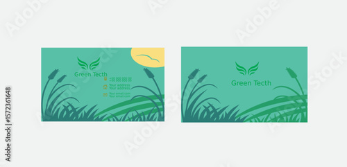 green grass buiness card 
