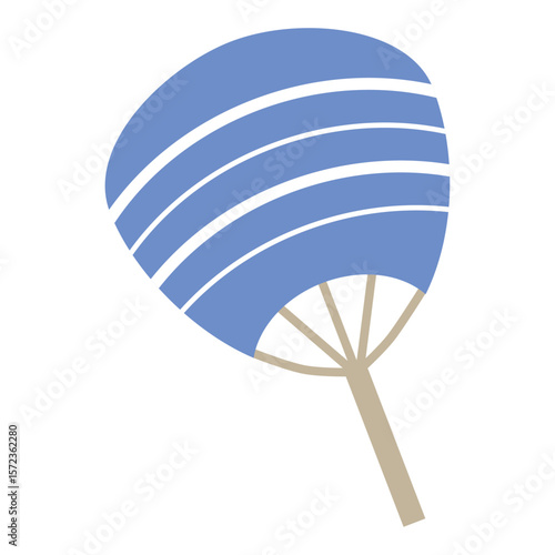 シンプルなうちわのイラスト　1個