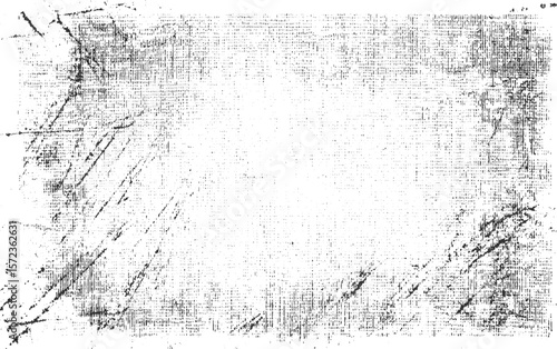 Old dusty grain film frame scratch overlay. Scratched dotted texture. Grainy grunge photo filter background. Vector White wall texture noise and overlay pattern texture frame stone pattern.	