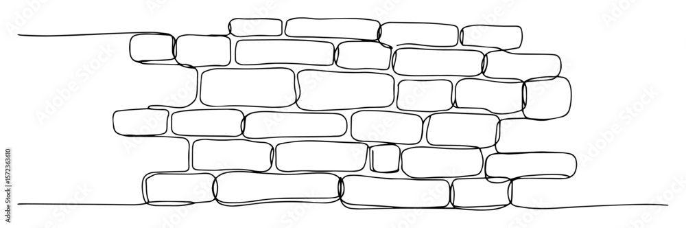 Obraz premium brick wall texture seamless line vector