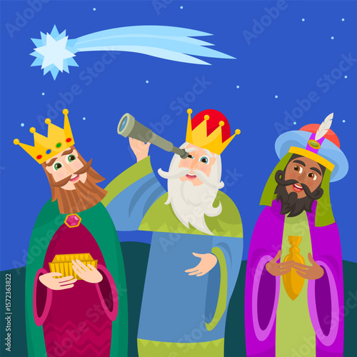 Three biblical Kings: Caspar, Melchior and Balthazar.
