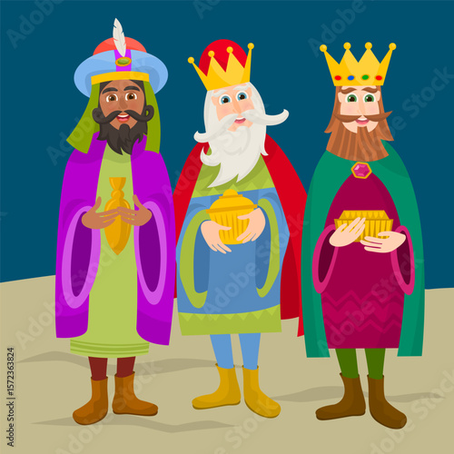 Three biblical Kings: Caspar, Melchior and Balthazar.