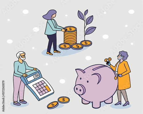 Illustrative image of savings and investments depicting financial planning strategies.