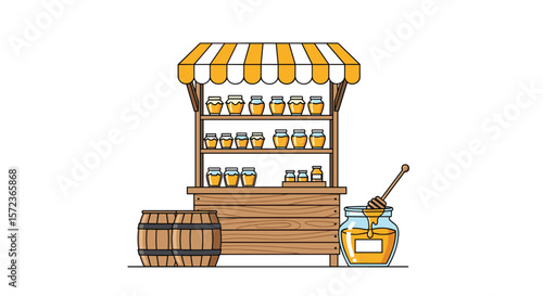 Farm Fresh Honey Stand Offering Delicious Natural Sweeteners from Local Apiaries