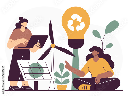Sustainable energy design with renewable resources and eco-friendly lifestyle