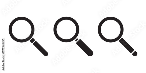 Magnifying glass icon for search . Zoom and enlarge sign. Magnifier pictogram. Research tool concept. search icon . eps 10 