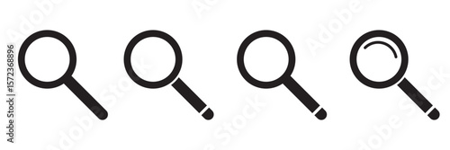 Magnifying glass icon for search . Zoom and enlarge sign. Magnifier pictogram. Research tool concept. search icon . eps 10 