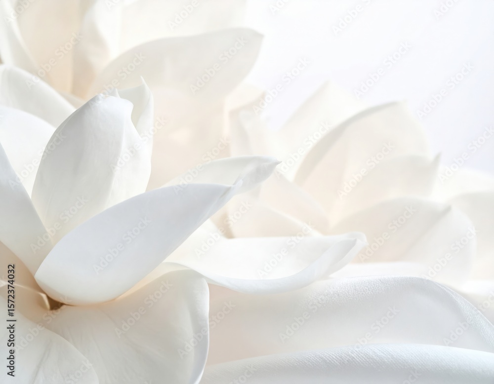 Fototapeta premium Delicate white flower close-up nature floral photography calm environment macro view serenity concept
